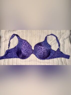 Jessica Purple Floral Underwire T-Shirt Bra - 38D